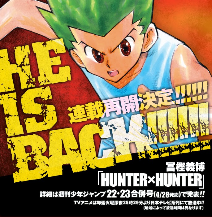This Time it's Real - Hunter X Hunter Returns (Updated 4/23/14) - Lost in  Anime