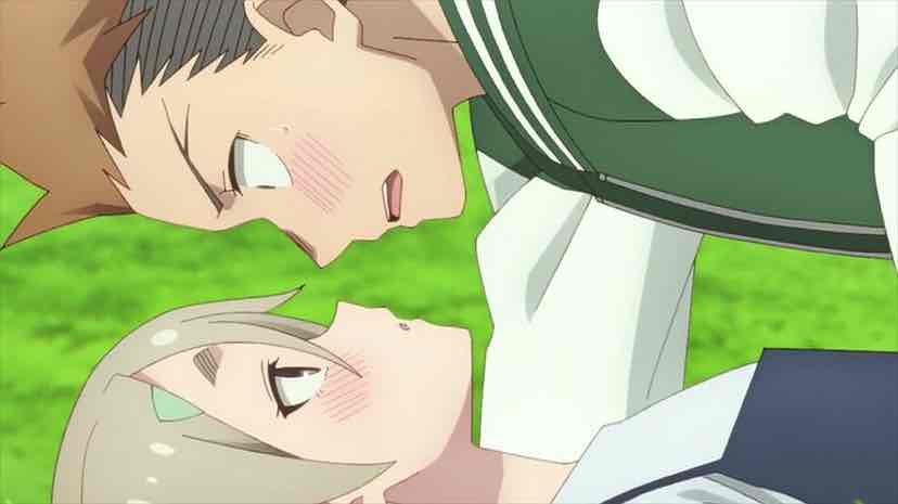 Takeru and Sakurako having their first kiss~Soredemo Ayumu wa